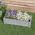Wooden Garden Raised Bed Planter Grow Containers Pot, 100x36.5x36cm
