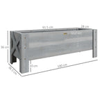 Wooden Garden Raised Bed Planter Grow Containers Pot, 100x36.5x36cm