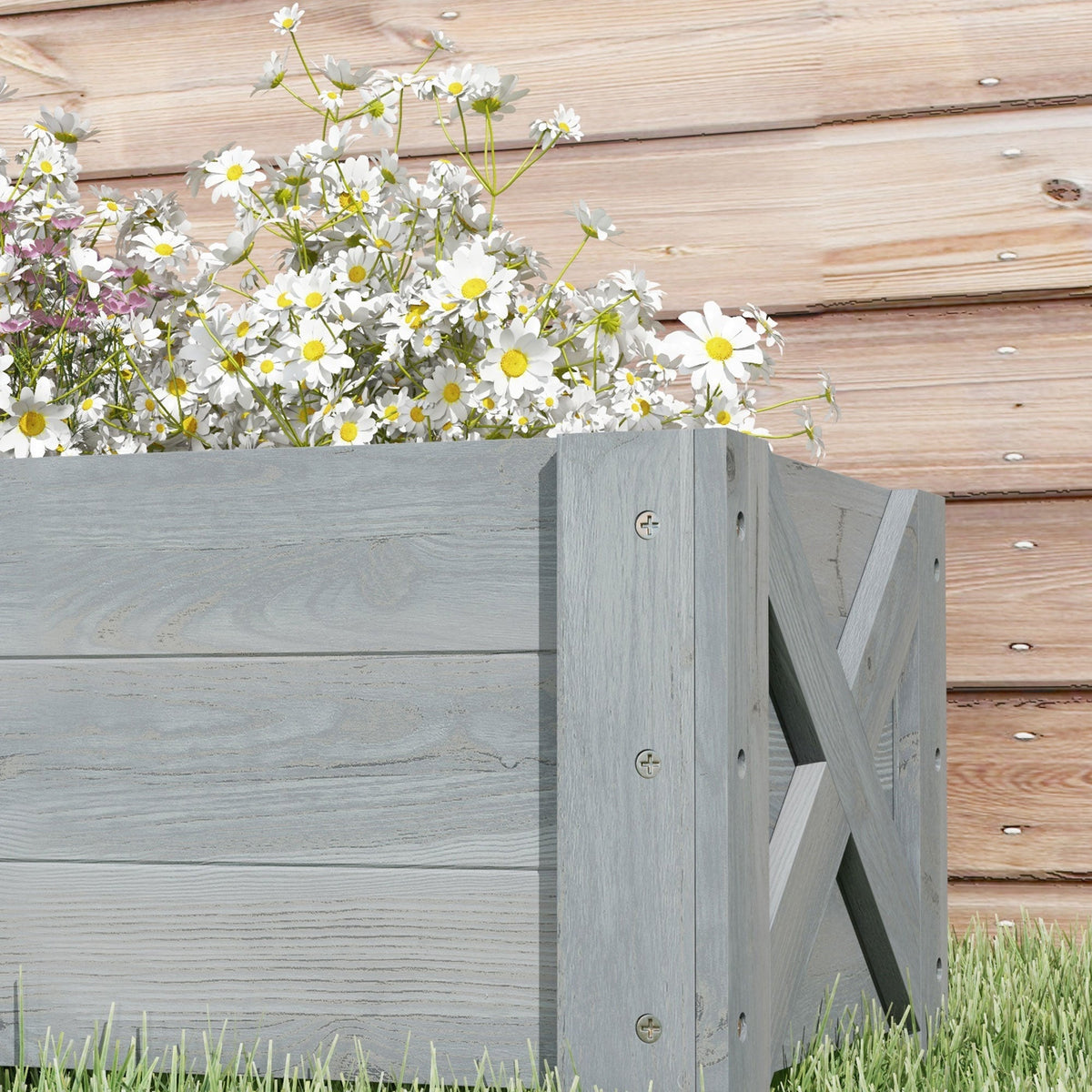 Wooden Garden Raised Bed Planter Grow Containers Pot, 100x36.5x36cm