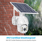 T16 1080P Full HD 4G (US Version) Network Monitoring Solar Powered Camera, Support PIR + Radar Alarm, Night Vision, Two Way Audio, TF Card, 4G (US Version)