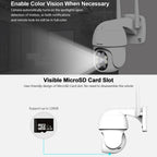 Sricam SP028 1080P HD Outdoor PTZ Camera, Support Two Way Audio / Motion Detection / Humanoid Detection / Color Night Vision / TF Card, US Plug, SP028 AU Plug, SP028 EU Plug, SP028 UK Plug, SP028 US Plug – TPU