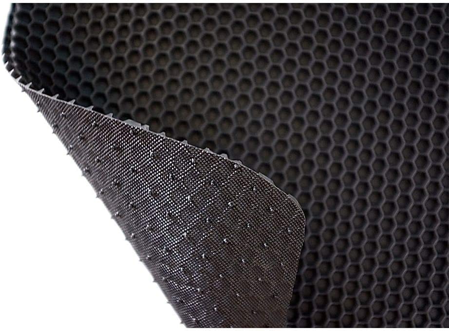 Universal Hex Dirt Catcher Anti-Slip Car Floor Mats 4pc - Large