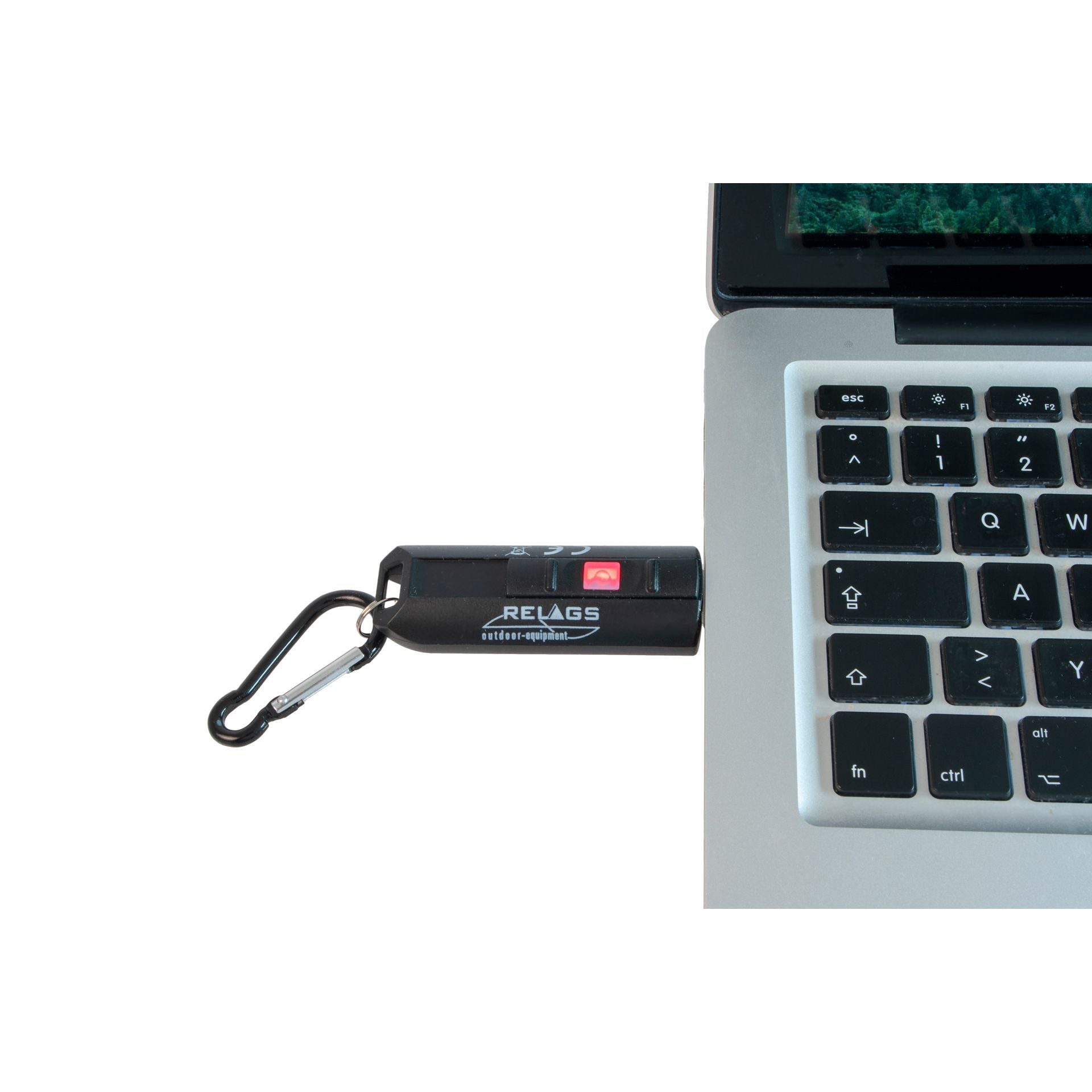 Basic Nature LED Keychain 'USB' Black