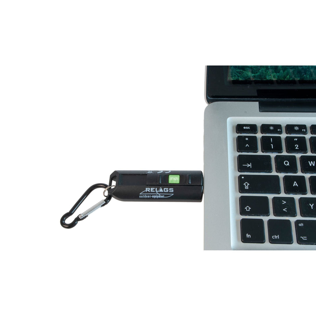 Basic Nature LED Keychain 'USB' Black