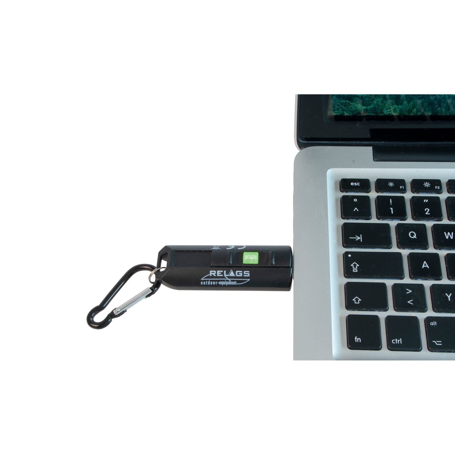 Basic Nature LED Keychain 'USB' Black