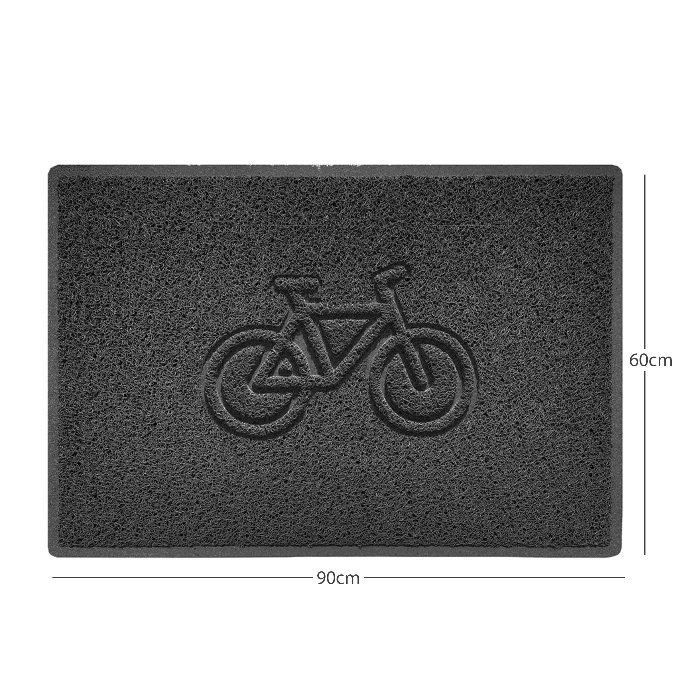 Cycle Embossed Spaghetti Doormat 90cm x 60cm Dark Grey No (Suitable for Outdoors)