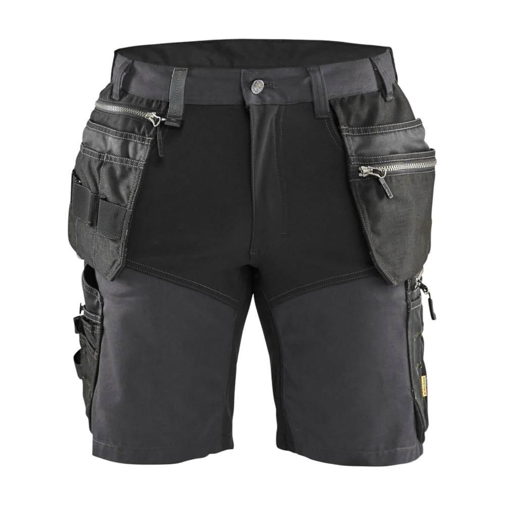 Blåkläder 1598 Craftsmen Stretch Holster Pocket Work Shorts Mid grey Black