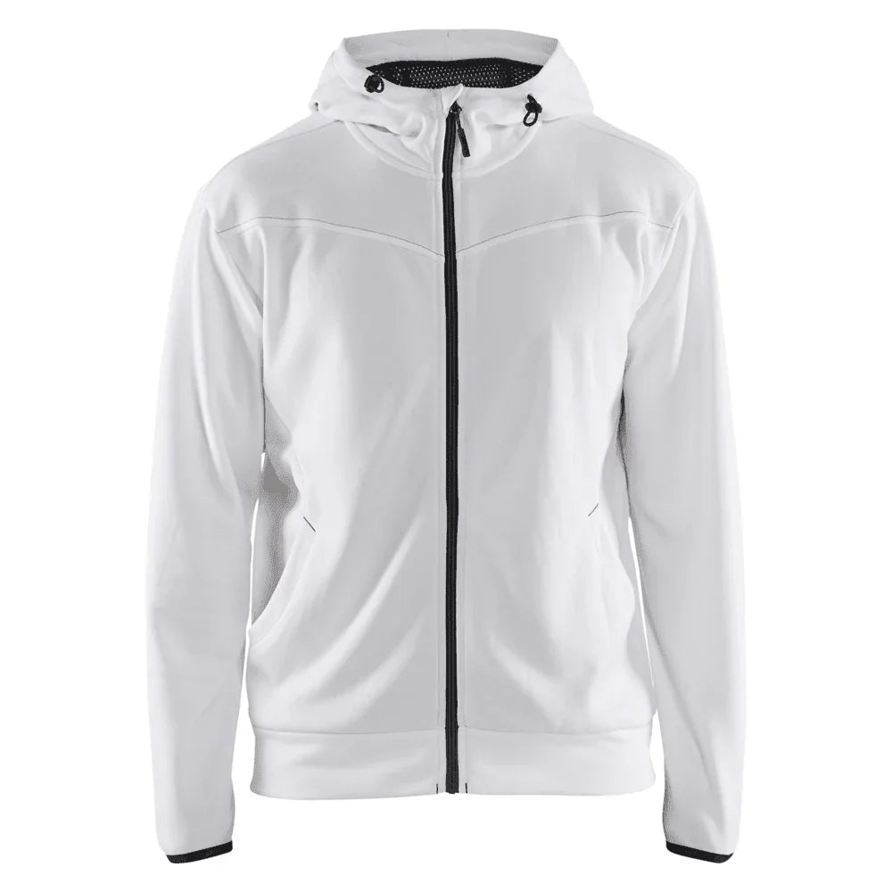 Blåkläder 3363 Work Hoodie with Full Zip White Dark grey