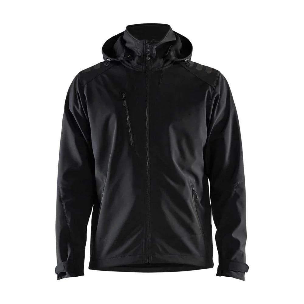 Blåkläder 4749 Stretch Hooded Softshell Jacket, wind and waterproof fabric Black Black