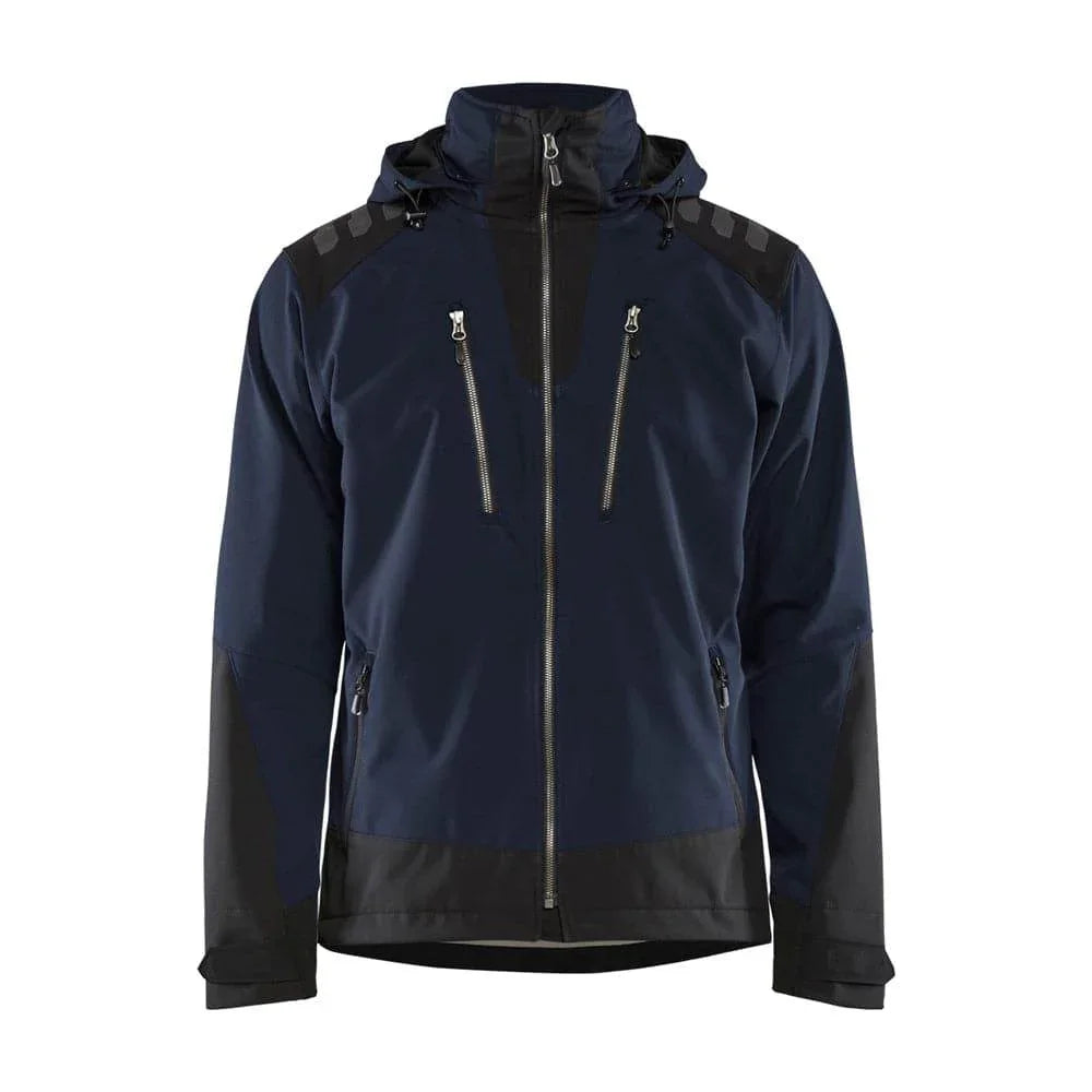 Blåkläder 4749 Stretch Hooded Softshell Jacket, wind and waterproof fabric Dark navy Black