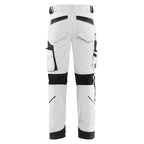 Blaklader 1089 4-Way Stretch Painters Work Trousers White/Dark Grey, 34" Waist Short Leg