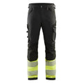 Blaklader 1193 Hi-Vis 4-Way Stretch Work Trousers Black Hi-vis yellow