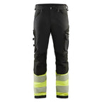 Blaklader 1193 Hi-Vis 4-Way Stretch Work Trousers Black Hi-vis yellow