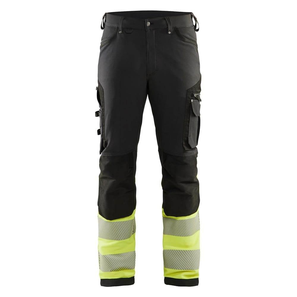 Blaklader 1193 Hi-Vis 4-Way Stretch Work Trousers Black Hi-vis yellow