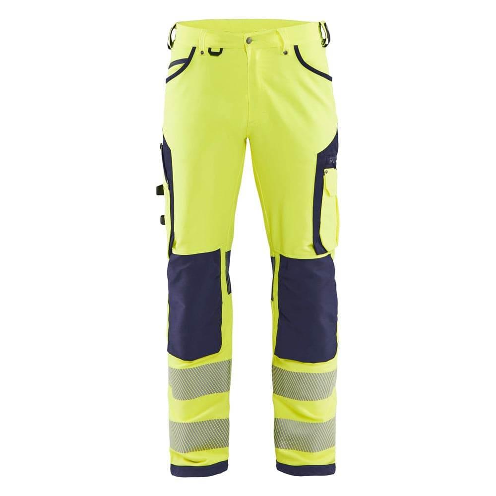 Blaklader 1197 Hi-Vis 4-Way Stretch Work Trousers Hi-vis yellow navy blue