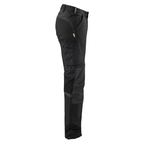Blaklader 1422 4-Way Stretch Service Work Trousers Black/Dark Grey, 37" Waist Short Leg