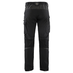 Blaklader 1422 4-Way Stretch Service Work Trousers Black/Dark Grey, 37" Waist Short Leg