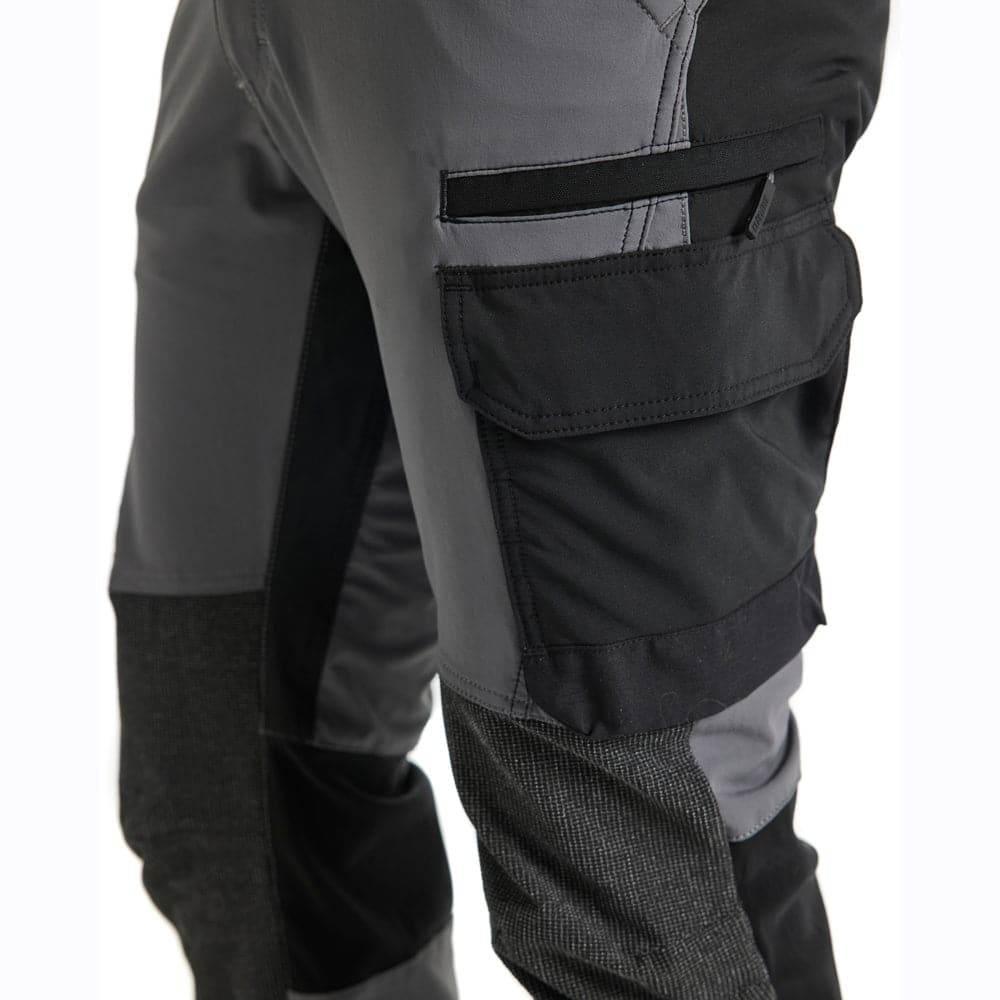 Blaklader 1422 4-Way Stretch Service Work Trousers Mid Grey / Black