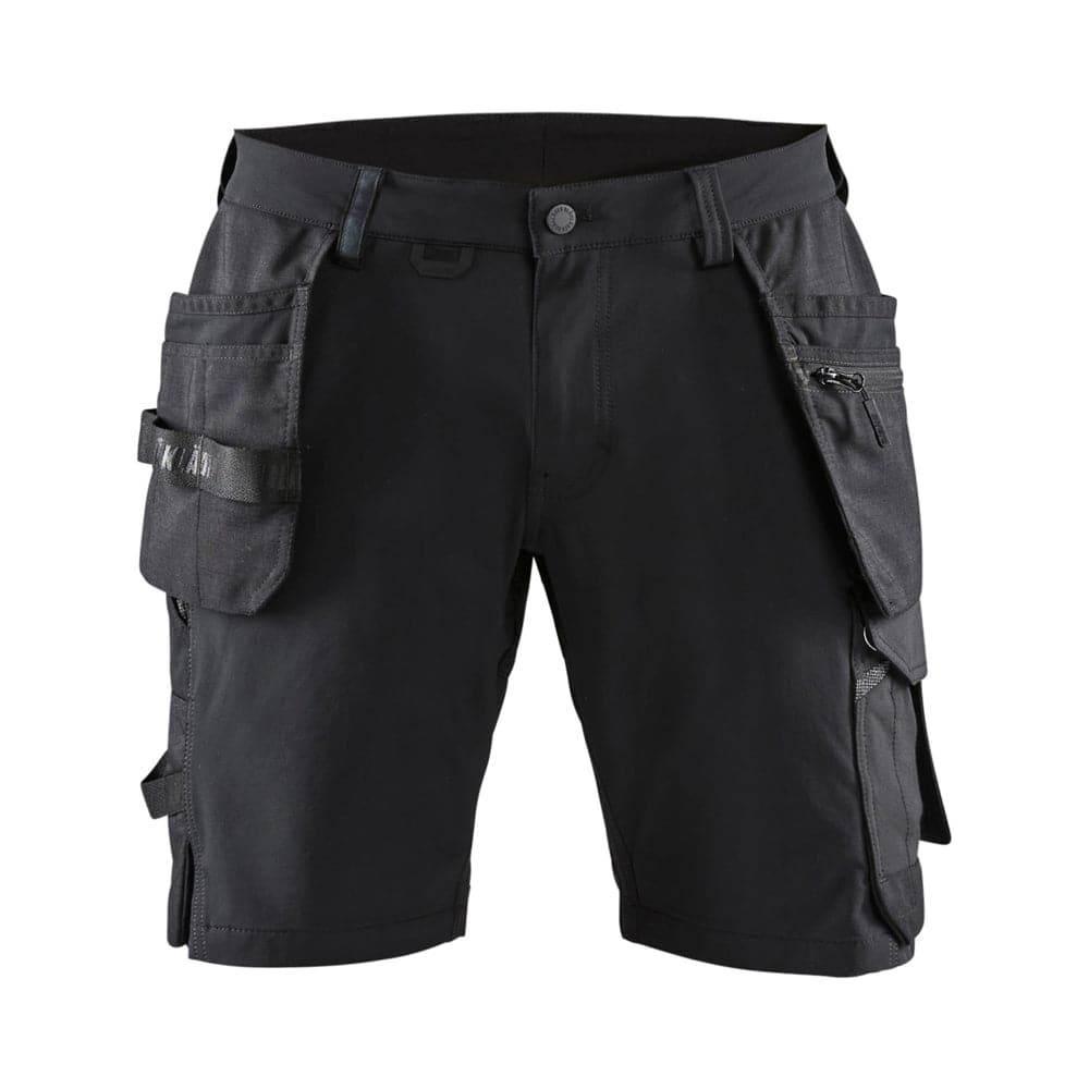 Blaklader 1520 Craftsmen 4-Way Stretch Work Shorts with Holster Pockets Black Dark grey