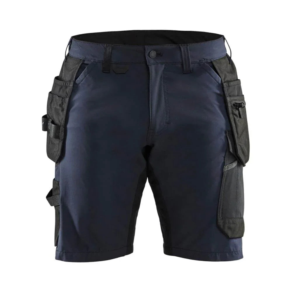 Blaklader 1520 Craftsmen 4-Way Stretch Work Shorts with Holster Pockets Dark navy Black