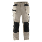 Blaklader 1555 Holster Pocket Craftsmen Work Trousers Stone / Black