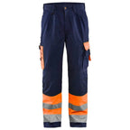 Blaklader 1584 Hi-Vis Professional Drivers Work Trousers Blue / Orange