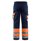 Blaklader 1584 Hi-Vis Professional Drivers Work Trousers Blue / Orange