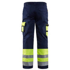 Blaklader 1584 Hi-Vis Professional Drivers Work Trousers Blue / Yellow
