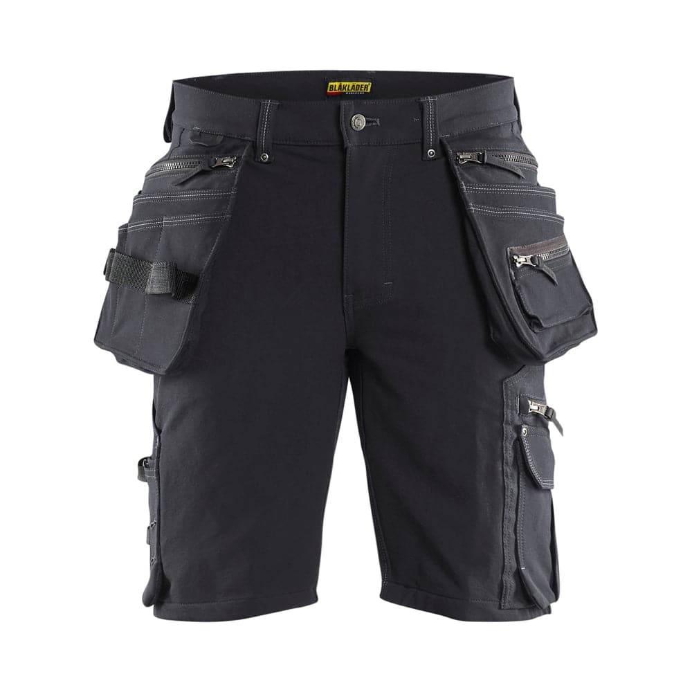 Blaklader 1988 Craftsmen 4-Way Stretch Holster Pocket Work Shorts X1900 Dark grey black