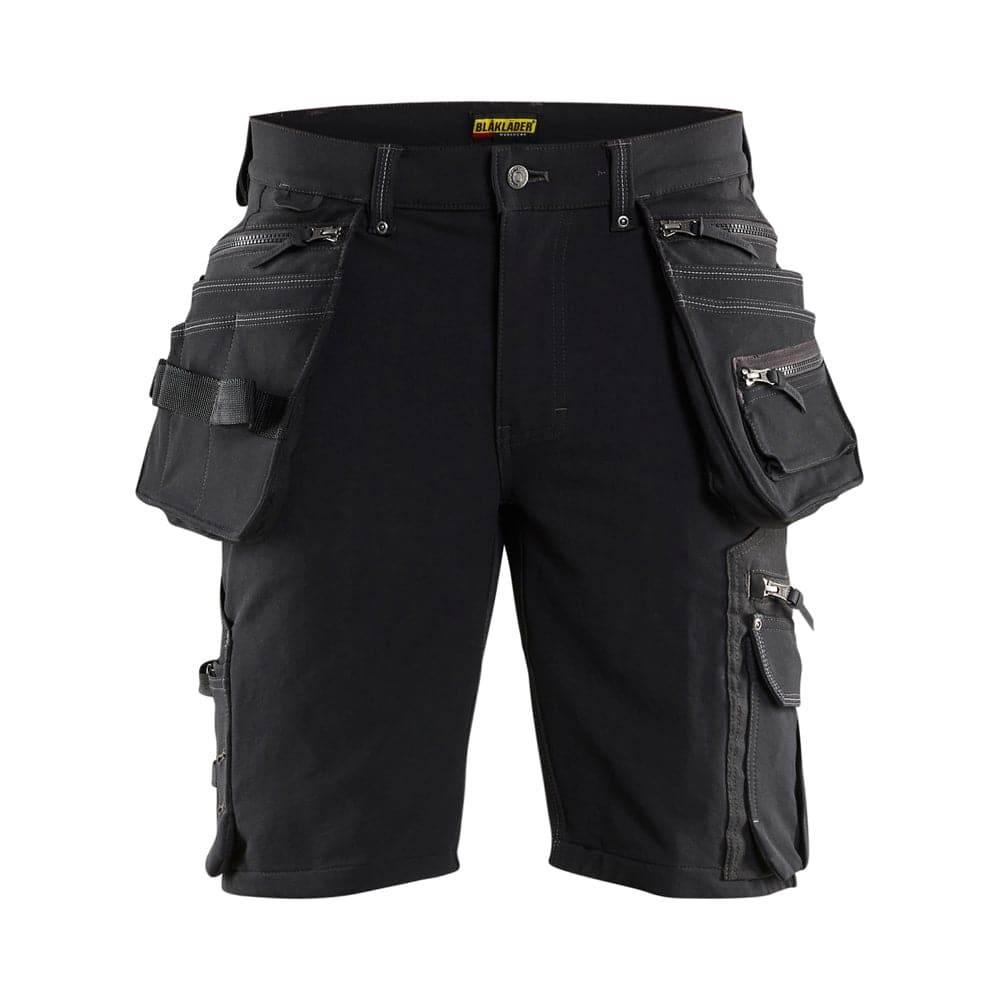 Blaklader 1988 Craftsmen 4-Way Stretch Holster Pocket Work Shorts X1900 Black