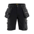 Blaklader 1988 Craftsmen 4-Way Stretch Holster Pocket Work Shorts X1900 Black
