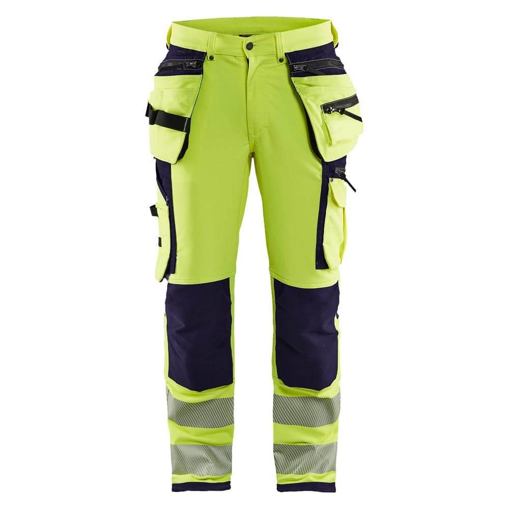 Blaklader 1997 Hi-Vis 4-Way Stretch Holster Pocket Kneepad Work Trousers Hi-vis yellow navy blue