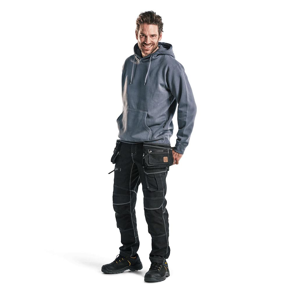 Blaklader 3396 Soft Work Hoodie with Zip Phone Pocket Grey