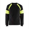 Blaklader 3520 Long Sleeved T-Shirt with Hi-Vis Panels Black Hi-vis yellow