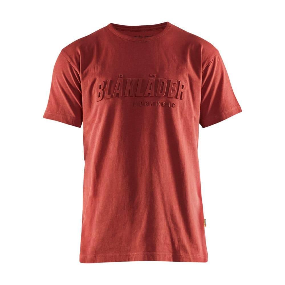 Blaklader 3531 3D Design Cotton Crew Neck Work T-Shirt Burned Red
