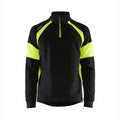 Blaklader 3550 1/4 Zip Sweatshirt with Hi-Vis Panels Black Hi-vis yellow