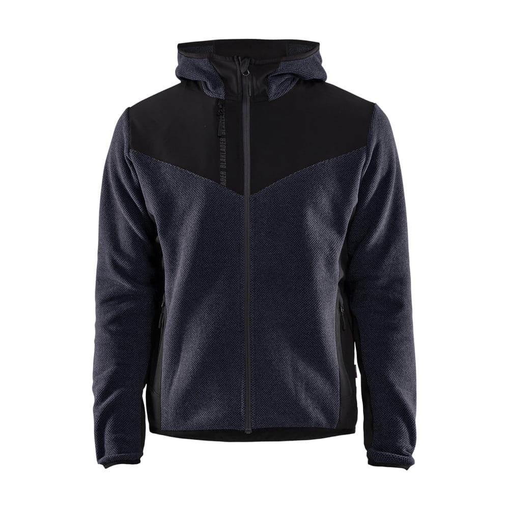 Blaklader 5940 Knitted Part Softshell Hooded Work Jacket Dark navy Black
