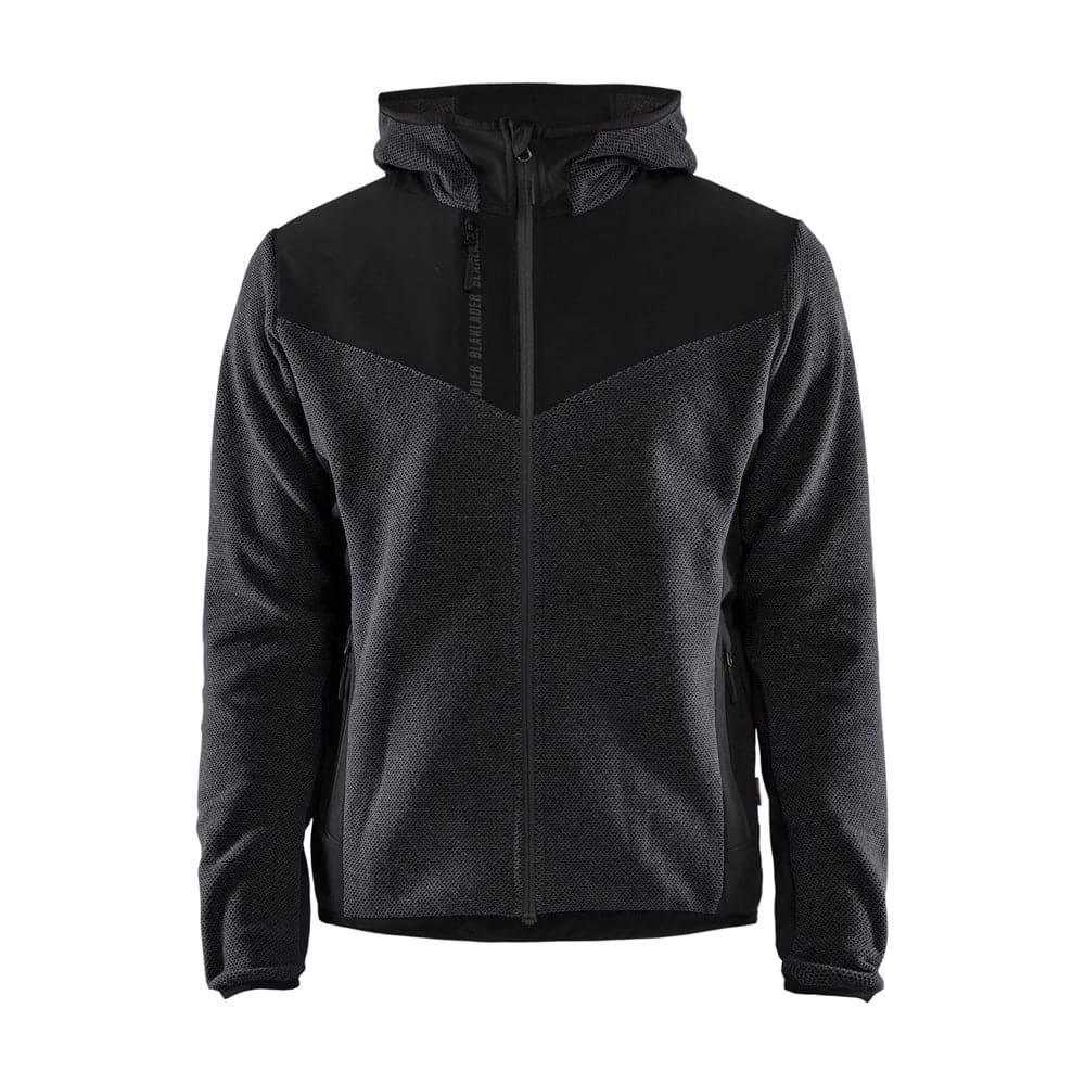Blaklader 5940 Knitted Part Softshell Hooded Work Jacket Dark grey Black