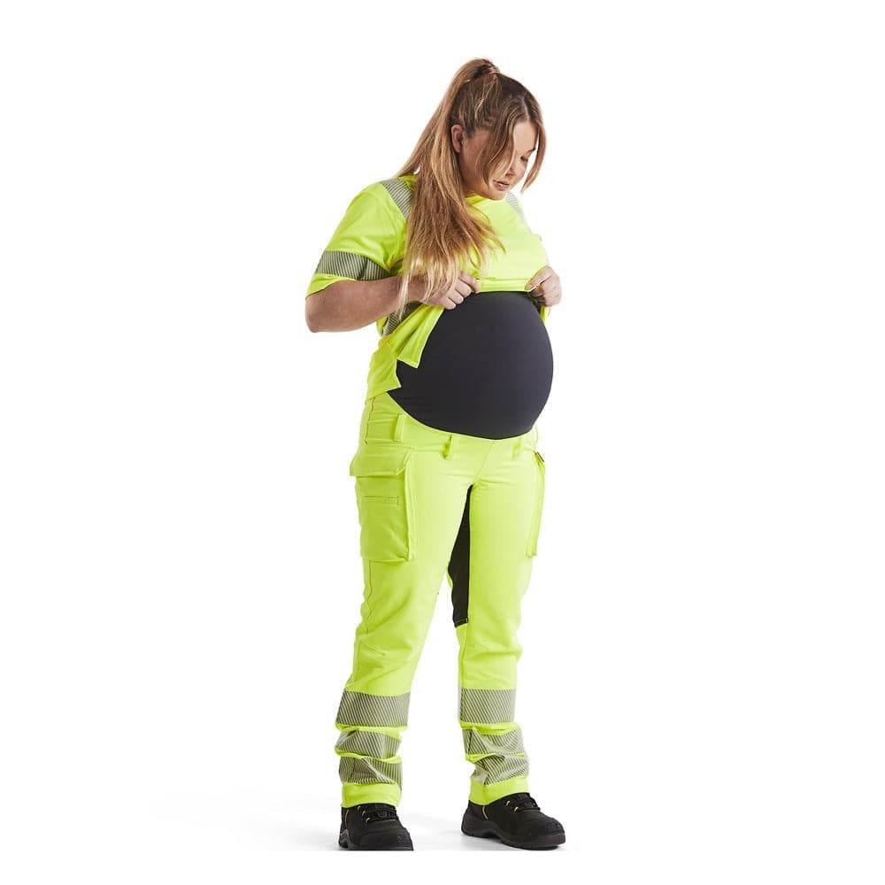 Blaklader 7100 Womens Hi-Vis 4-Way Stretch Maternity Work Trousers Hi-vis yellow Black