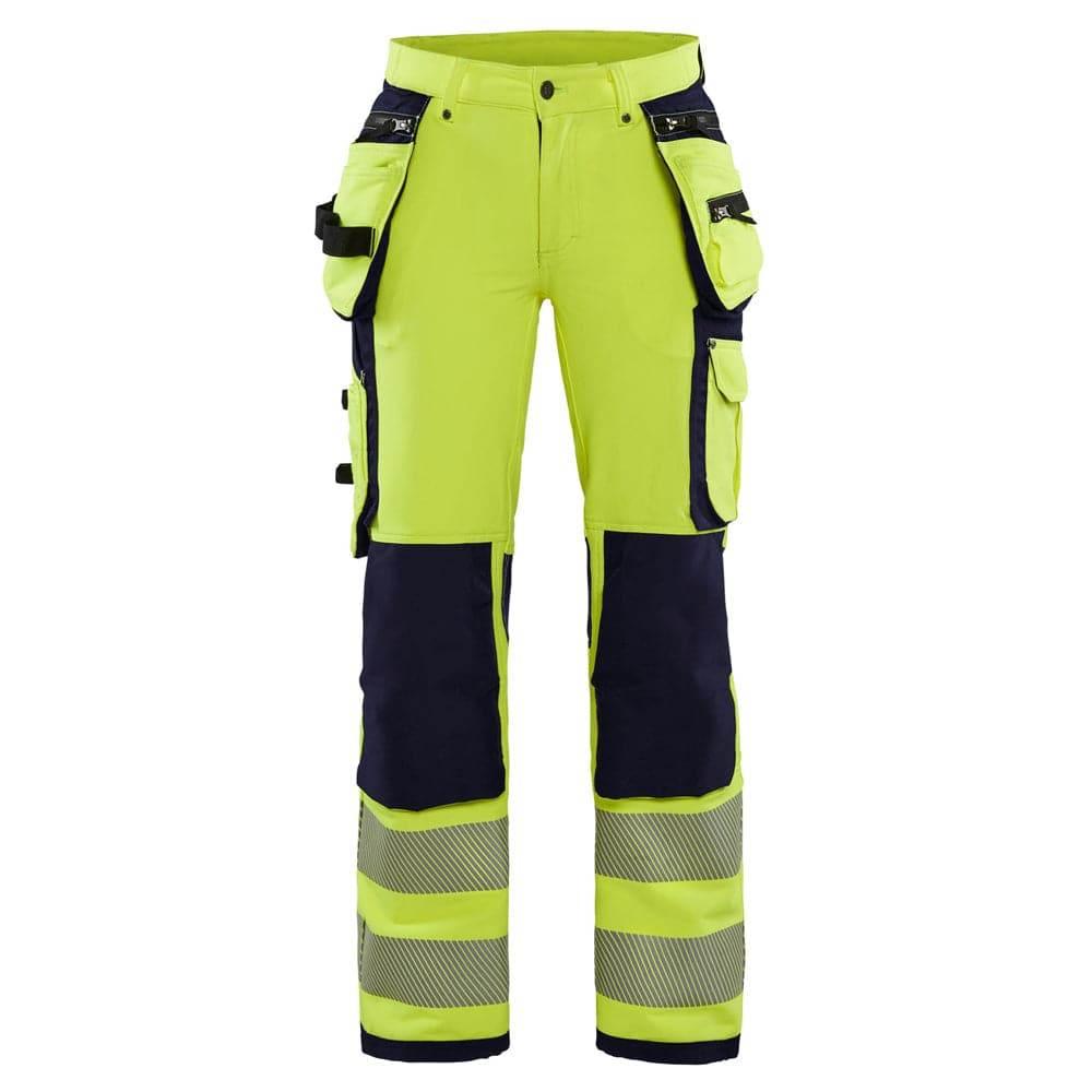 Blaklader 7197 Womens Hi-Vis 4-Way Stretch Holster Pocket Work Trouser Hi-vis yellow