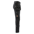 Blaklader 7198 Women's 4-Way Stretch Holster Pocket Work Trousers Black UK 12, Regular Leg