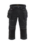 Blaklader X1900 1991 3/4 Length Stretch Knee Pad Holster Pocket Pirate Trousers Black