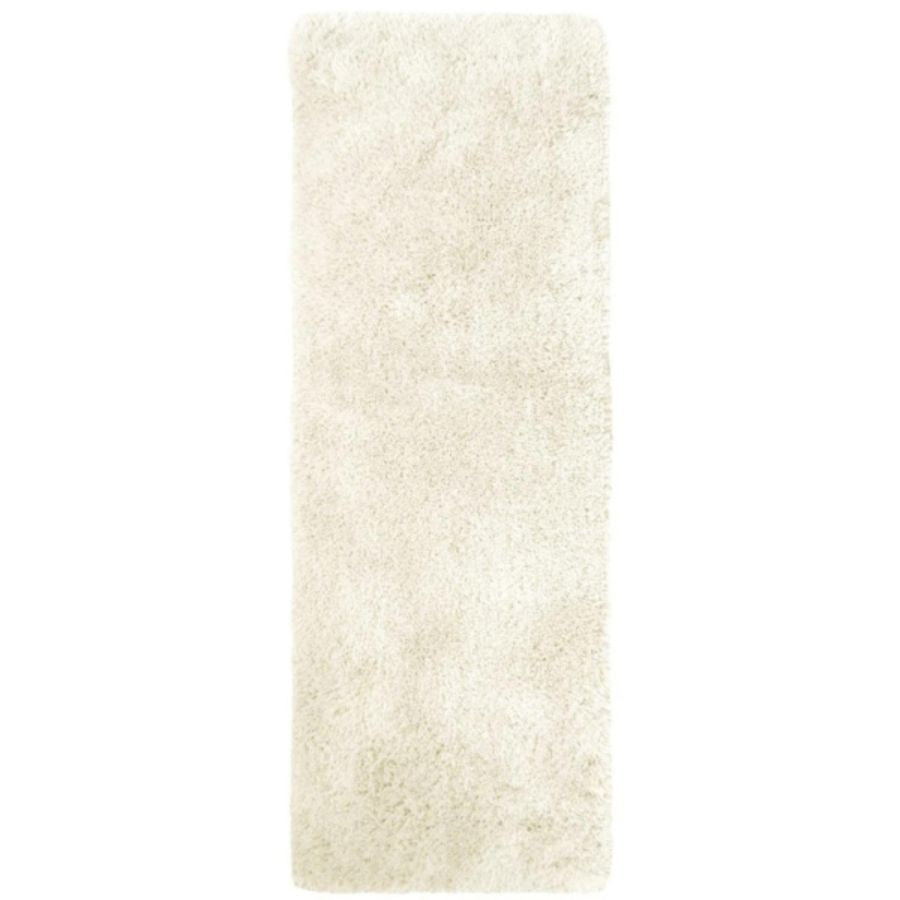Soft Washable Ivory Shaggy Rug 67X180 cm