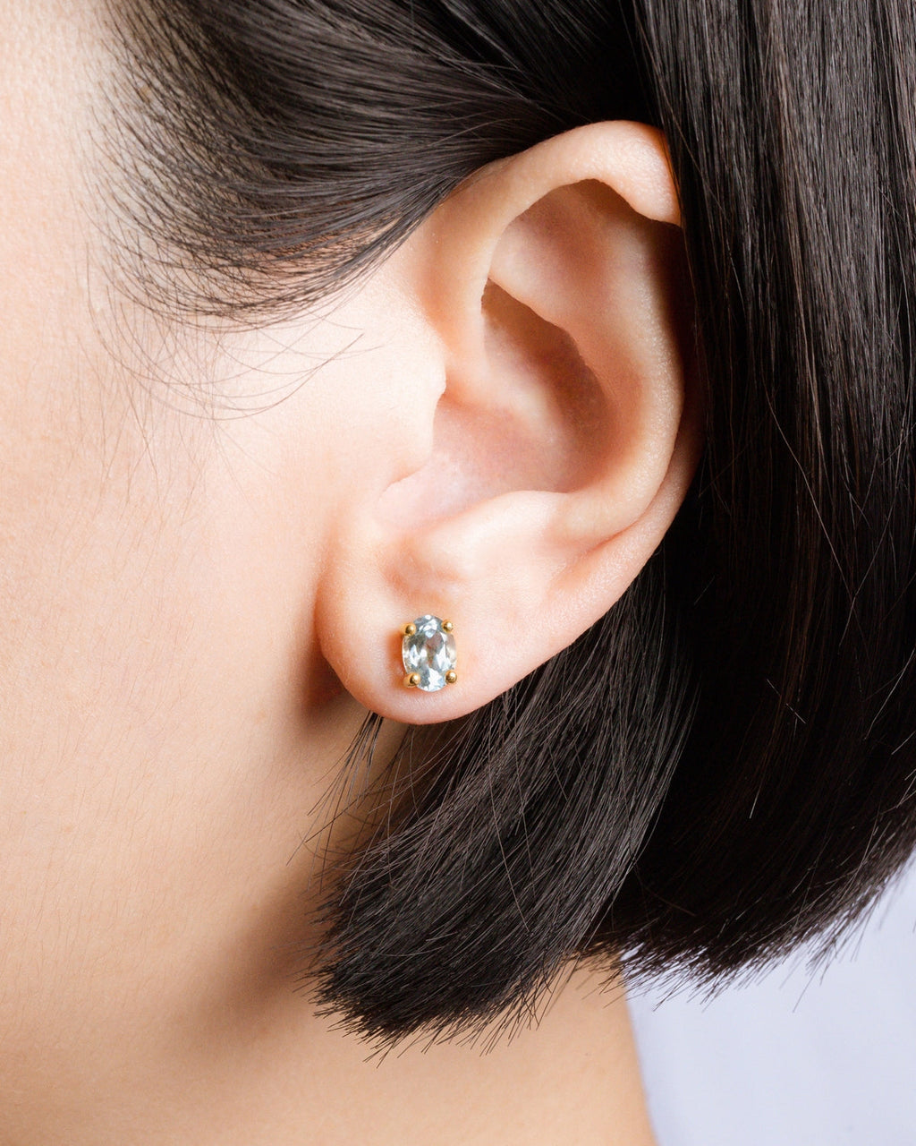 Complete Set - Blue Topaz Jewellery Set in 18k Gold Vermeil