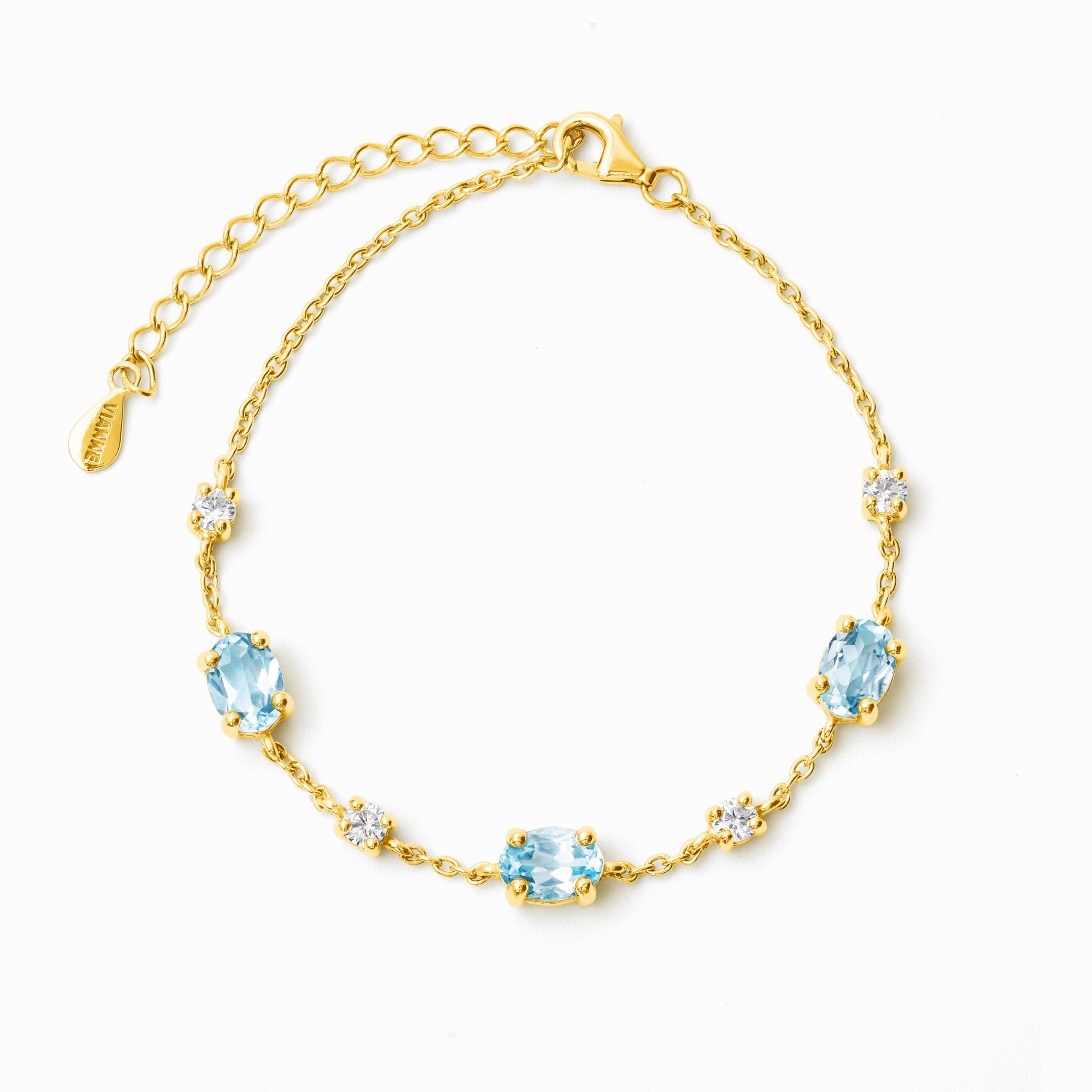 Blue Topaz Bracelet in 18k Gold Vermeil
