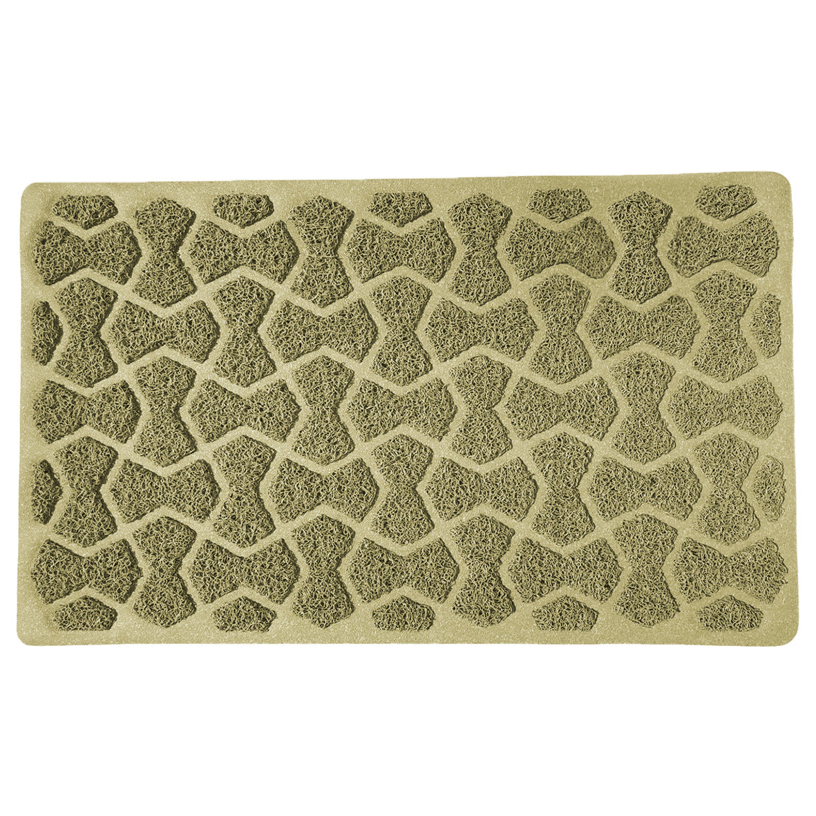 Bowtie Easy-Clean Indoor Doormat 75x44cm Beige