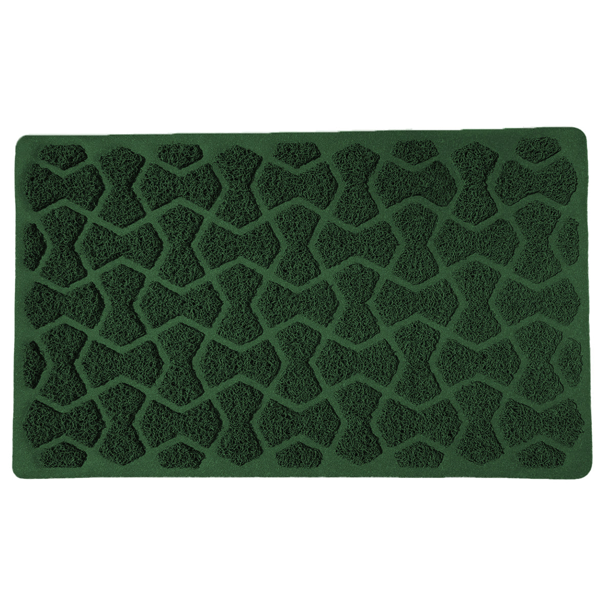 Bowtie Easy-Clean Indoor Doormat 75x44cm Green