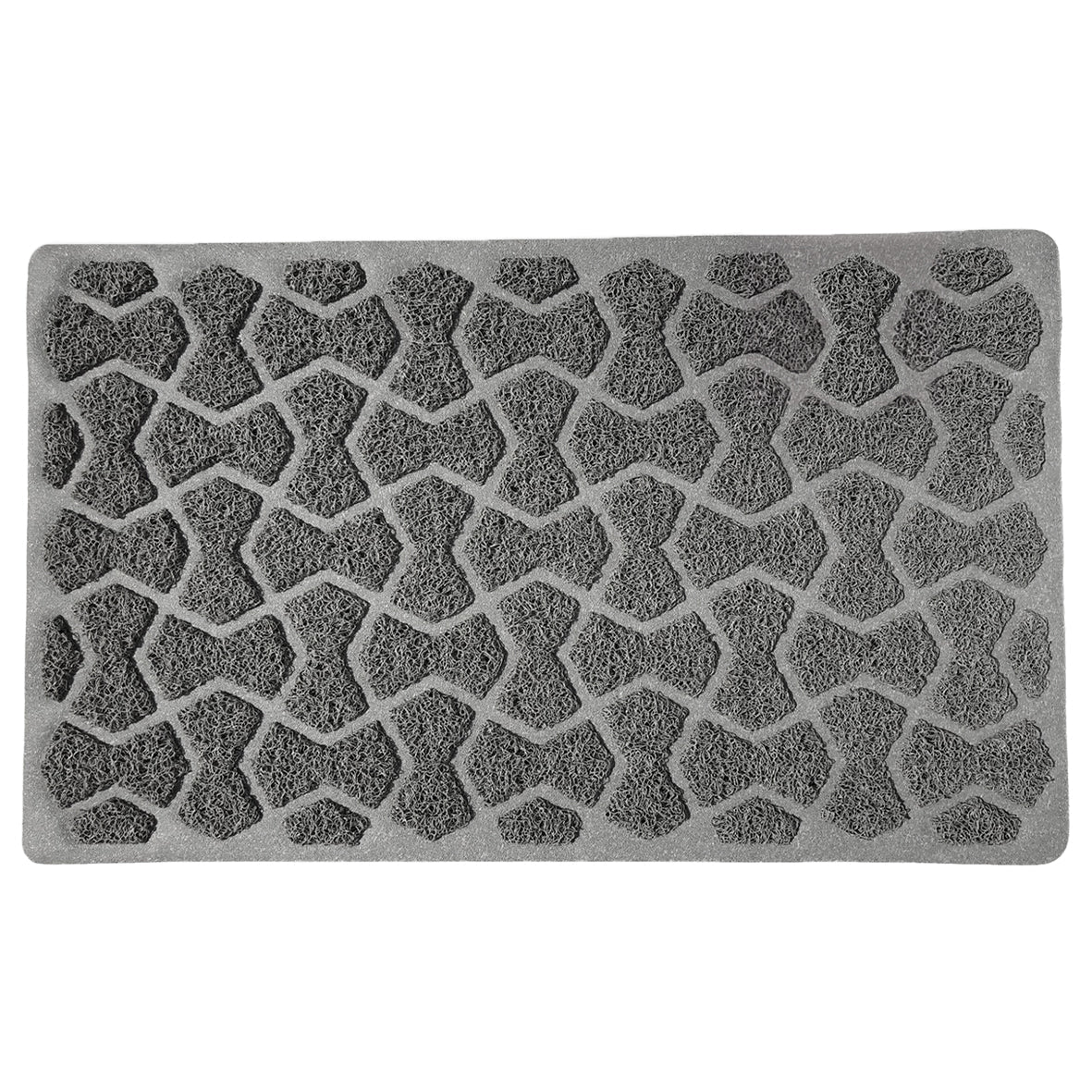 Bowtie Easy-Clean Indoor Doormat 75x44cm Grey