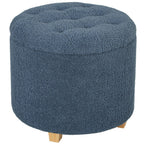 45cm Round Ottoman with Storage, Lid, Cashmere Footstool
