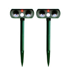 2 PCS Powerful Ultrasonic Solar-powered Animal Repeller With PIR Sensor & Light Sensor, Got the CE / ROHS Certification, 2PCS RC-510